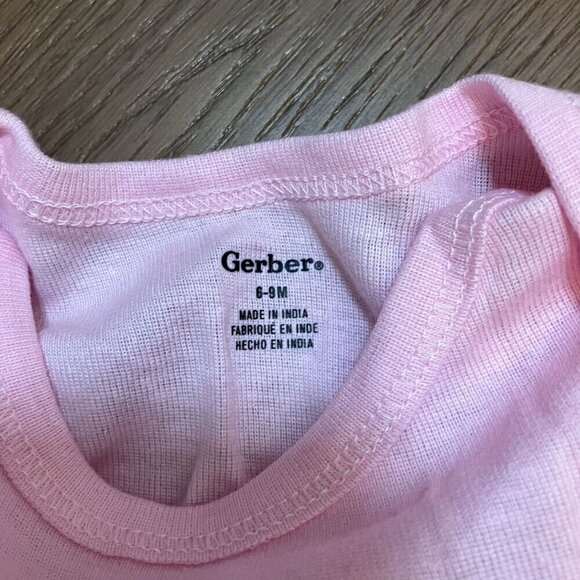 NWOT "Furever Friends" Custom Made Pink Gerber One Piece Size 6-9 Months - Picture 4 of 4